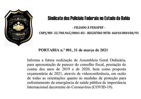 Primeira página do documento