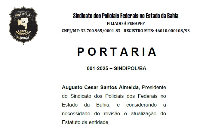 Primeira página do documento