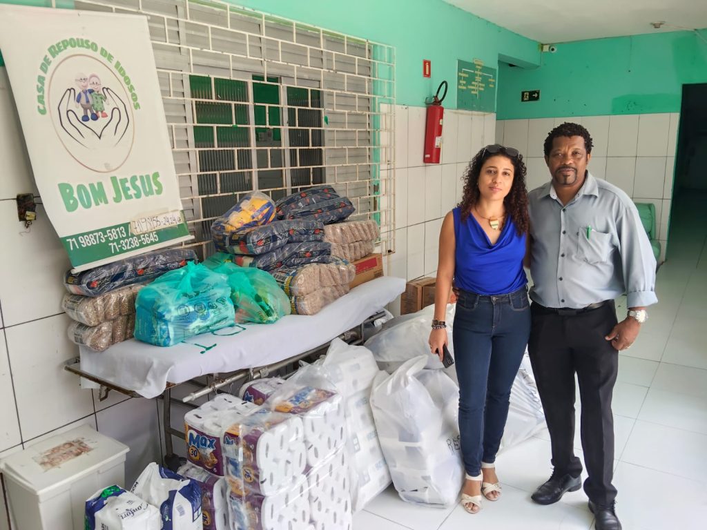 SINDIPOL/BA promove entrega de doações em abrigo de idosos após ação solidária da 2ª Corrida da PF